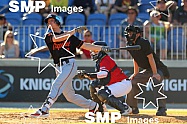 Robbie Perkins of the Canberra Cavalry PHOTO: James Worsfold / SMP IMAGES / Baseball Australia | Action from the Australian Baseball League 2019/20 Round 2 clash between the Perth Heat v Canberra Cavalry played at Perth Harley-Davidson ballpark, Pert